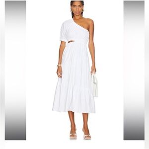 Steve Madden ORANGE asymmetrical poplin dress